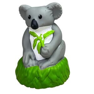 Fisher Price Little People Koala Bear Figure Zoo Train Gray Green Animal 2011